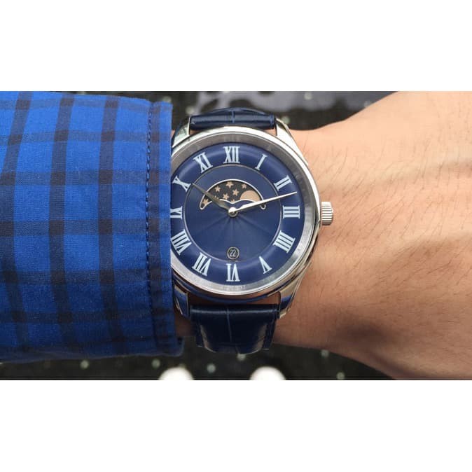 ALVIERI - Firenze Lunar - Silver case 40mm Blue(AFE 213)