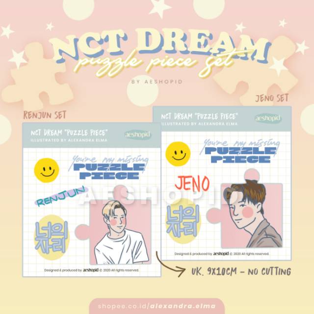 (NC-007) NCT DREAM Reload Puzzle Piece Decorative Sticker set ✨ 100% original fanmade goods by AESHOPID