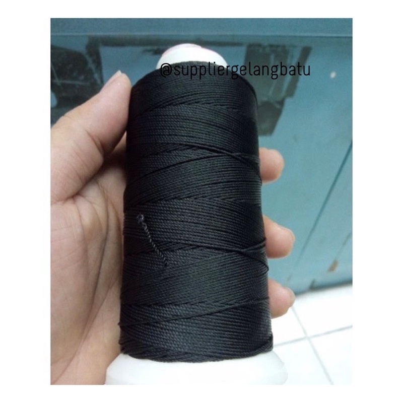 Tali Benang Nilon Hitam DIY SANYU EMAS Bahan Kalung Gelang merek Gold Three Fishes Nylon