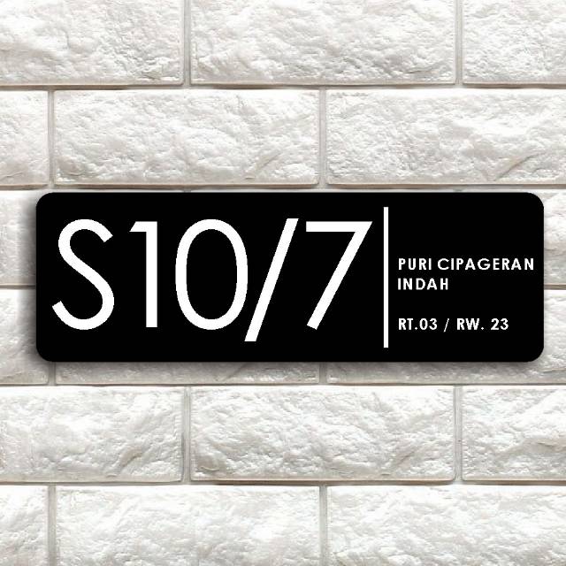 

Ready Nomor Rumah Acrylic Akrilik 30x10 .