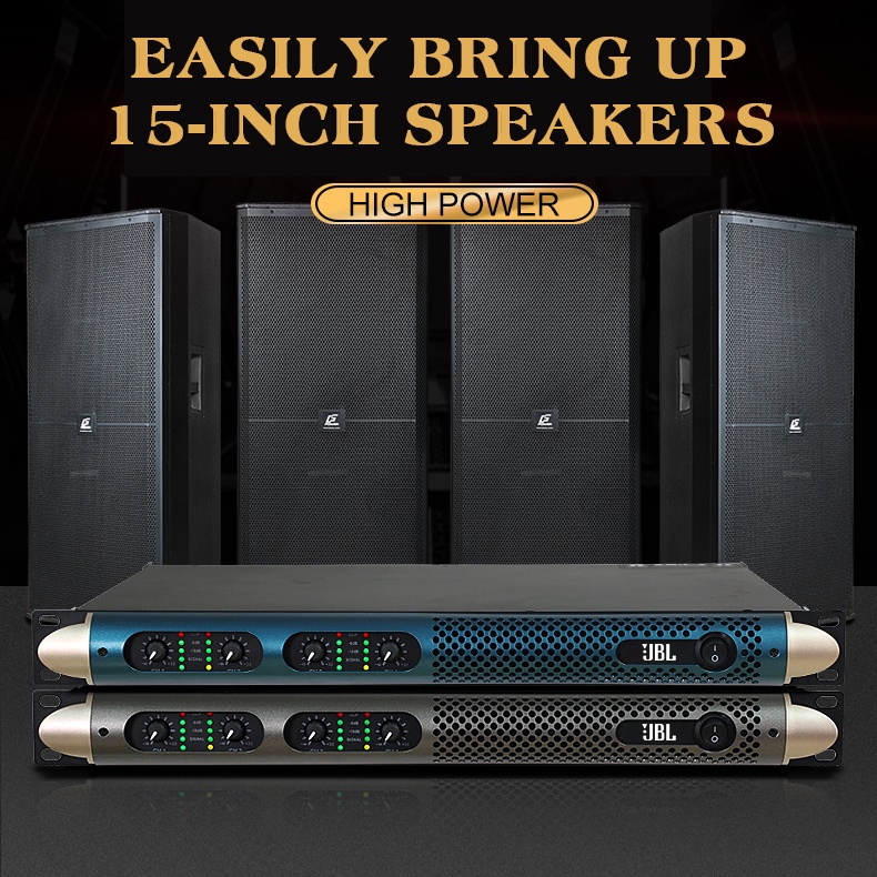 KS2500/KS4500 Penguat 2/4 saluran 850 watt daya tinggi penguat profesional Peralatan audio Mendukung 15 inci * 4 speaker