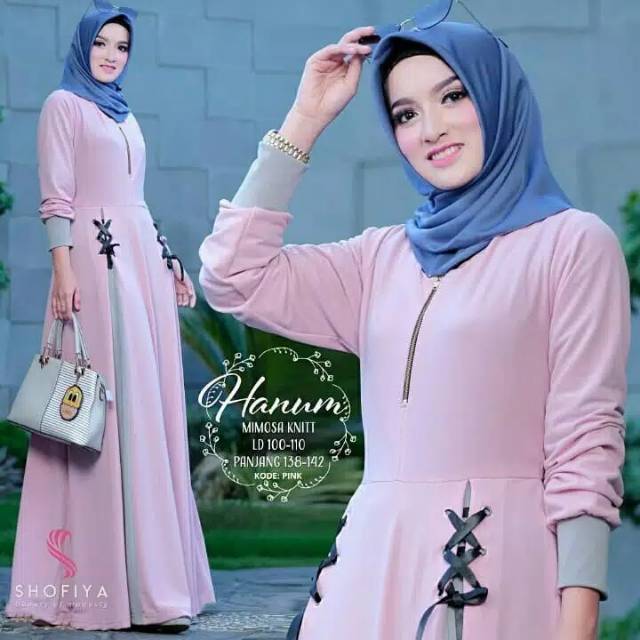 GAMIS SYARI HANUM PESTA MEWAH BAJU GAMIS WANITA REAL PIC SIZE L BUSUI KLOK 4M MERAH PUTIH SILVER