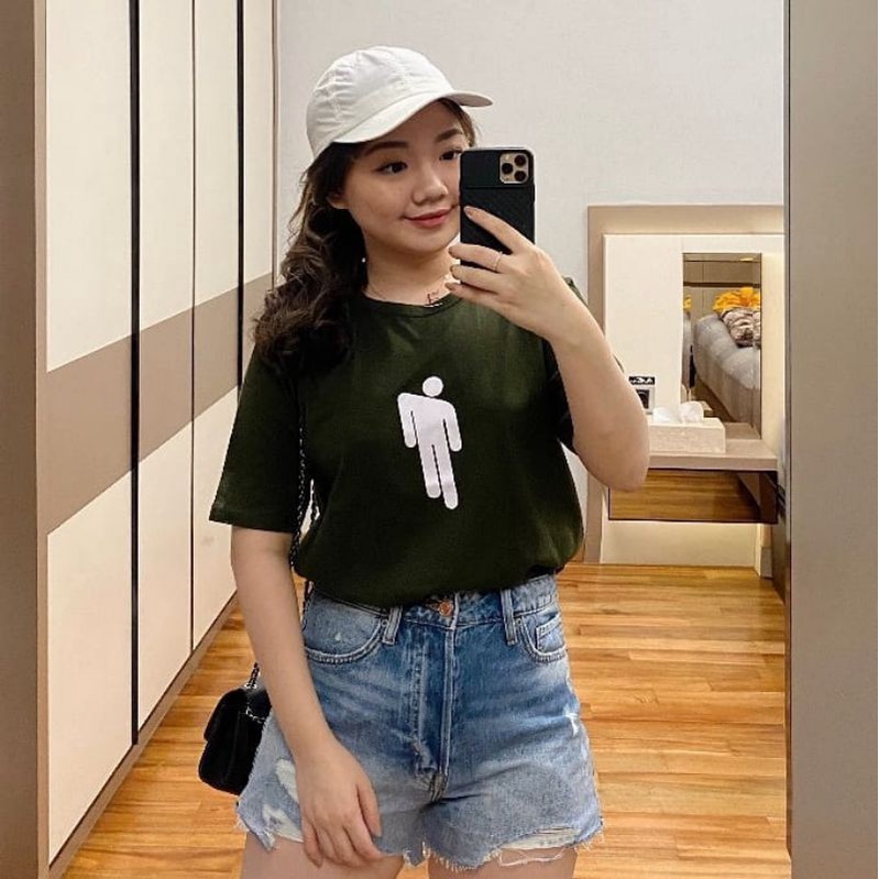 kaos wanita hijau army - billie eilish | kaos wanita murah