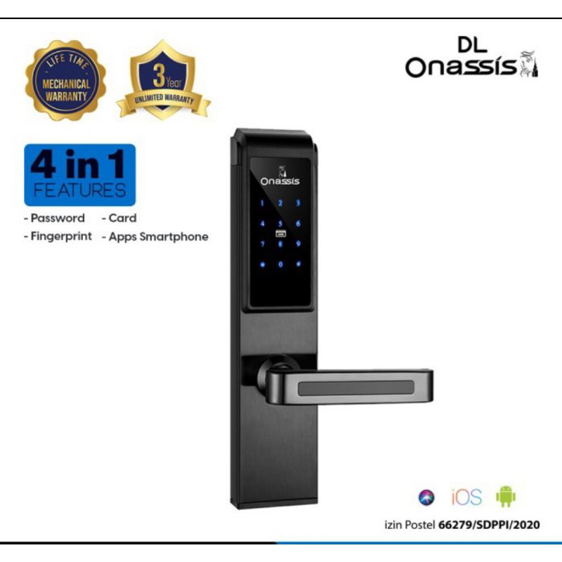 Kunci Pintu Digital ONASSIS FUTURIZ Digital Lock Onassis Futuriz smart lock