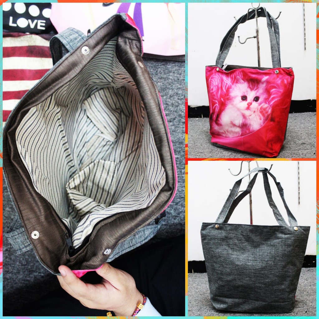 Tote Bag Lebar Tas Tote Perempuan Tote Bag Murah Tote Bag Bahan Kanvas Keren Tote Bag Bergambar