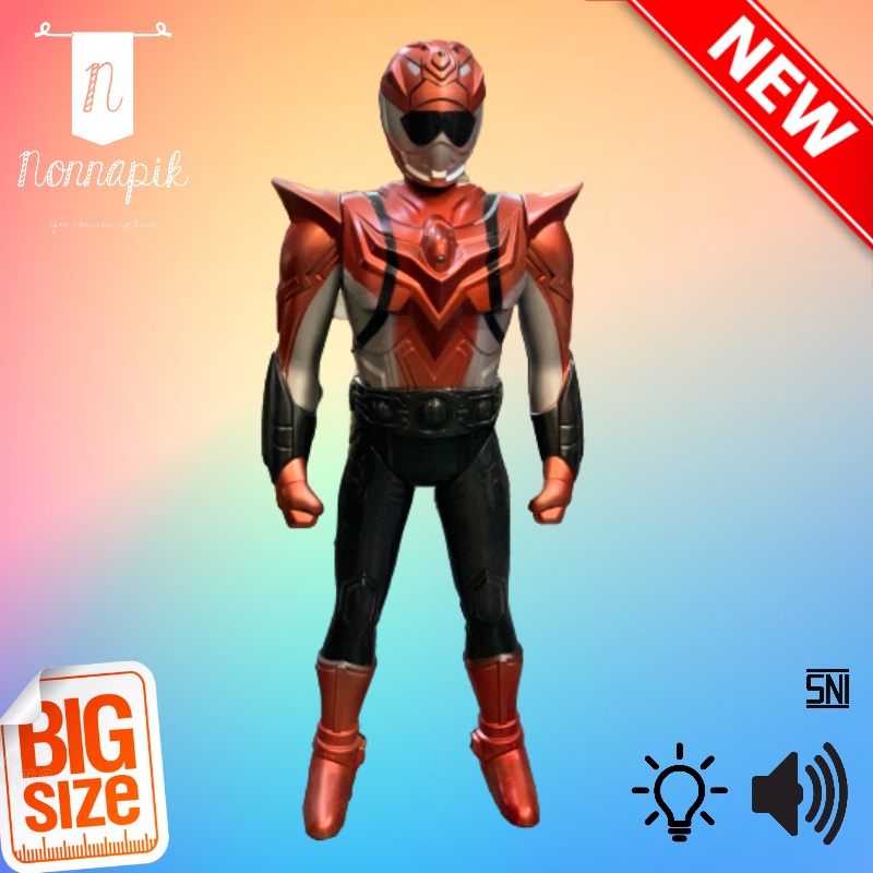 Mainan Anak Robot Karakter Ultra Ultrabot Power Rangers Beast Morphers Figure Suara Lampu Light