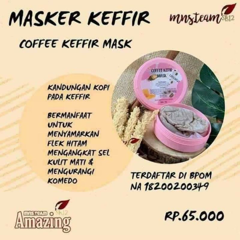 Masker Kefir SR12 || Coffee Kefir || Etawa Kefir || Milk Kefir