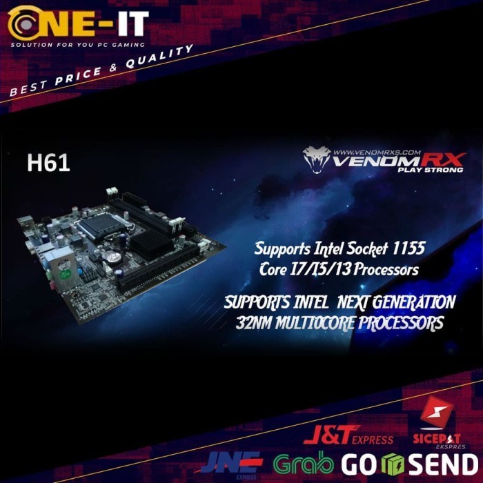 Motherboard VENOMRX H61 LGA1155 INTEL