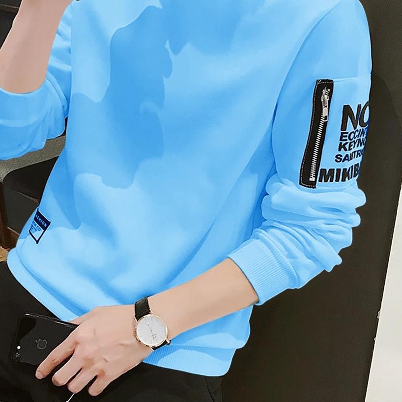 Baju Atasan Koas Pria Lengan Panjang Martin Baju Sweater Cowok Casual Ukuran XXL/JUMBO