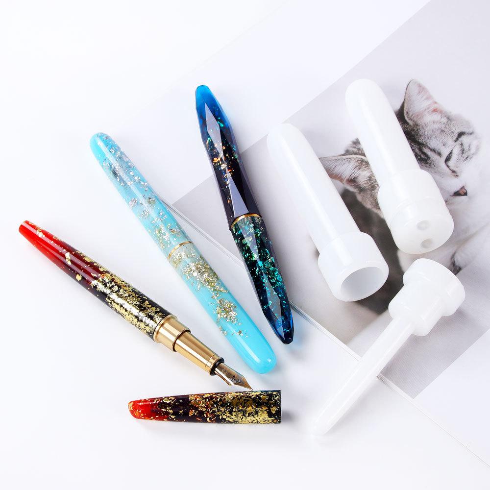 Solighter Pen Bentuk Cetakan DIY Kerajinan Tangan Epoxy Silikon Kristal Resin Fountain Pen