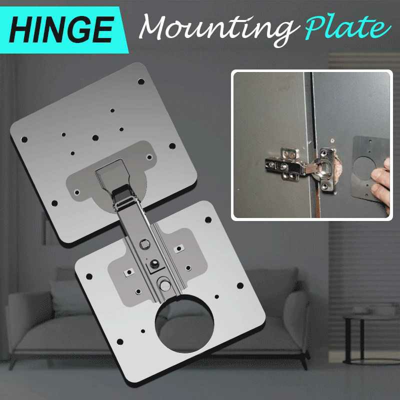 Set 2pcs Plat Perbaikan Engsel Sendok Pintu Lemari Repair Hinge Cabinet Furniture Drawer Door