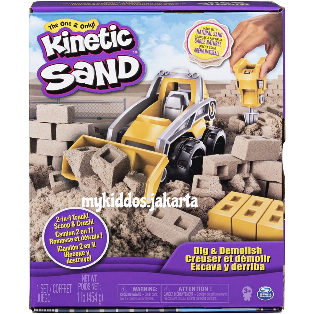 Kinetic Sand 2 in 1 Truck Scoop & Crush 454g / Mainan Pasir Anak