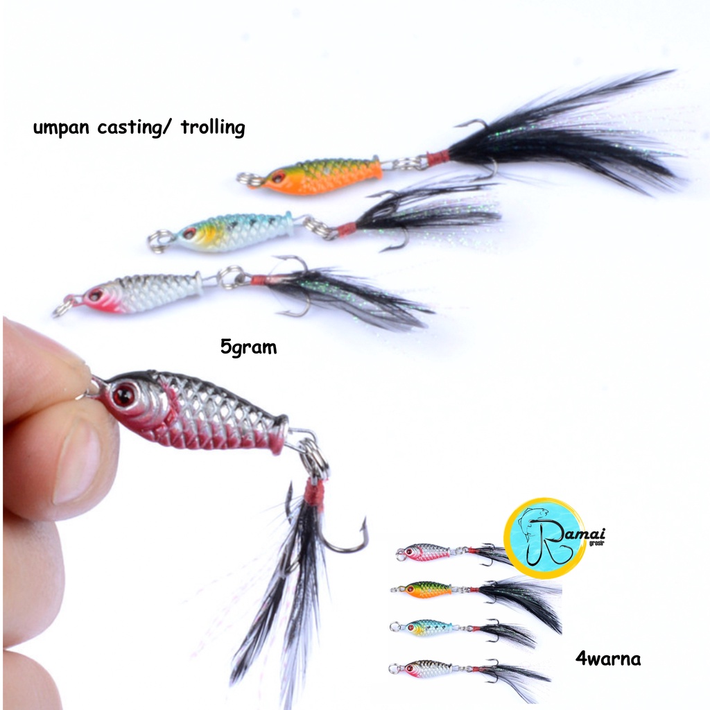 UMPAN PANCING UMPAN IKAN CASTING SIAP PAKAI UKURAN 5 GRAM TROLLING 7CM