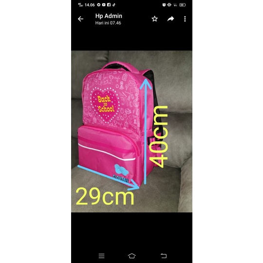 Setelan Anak Back to School free Tas Ransel Cloudbee