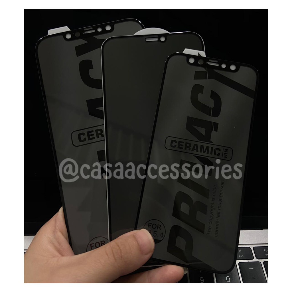 CASA Anti Spy Tempered Glass for Apple iPhone X / XS / XR / XS Max / 12 / 12 Pro Max - Privacy 0.3mm