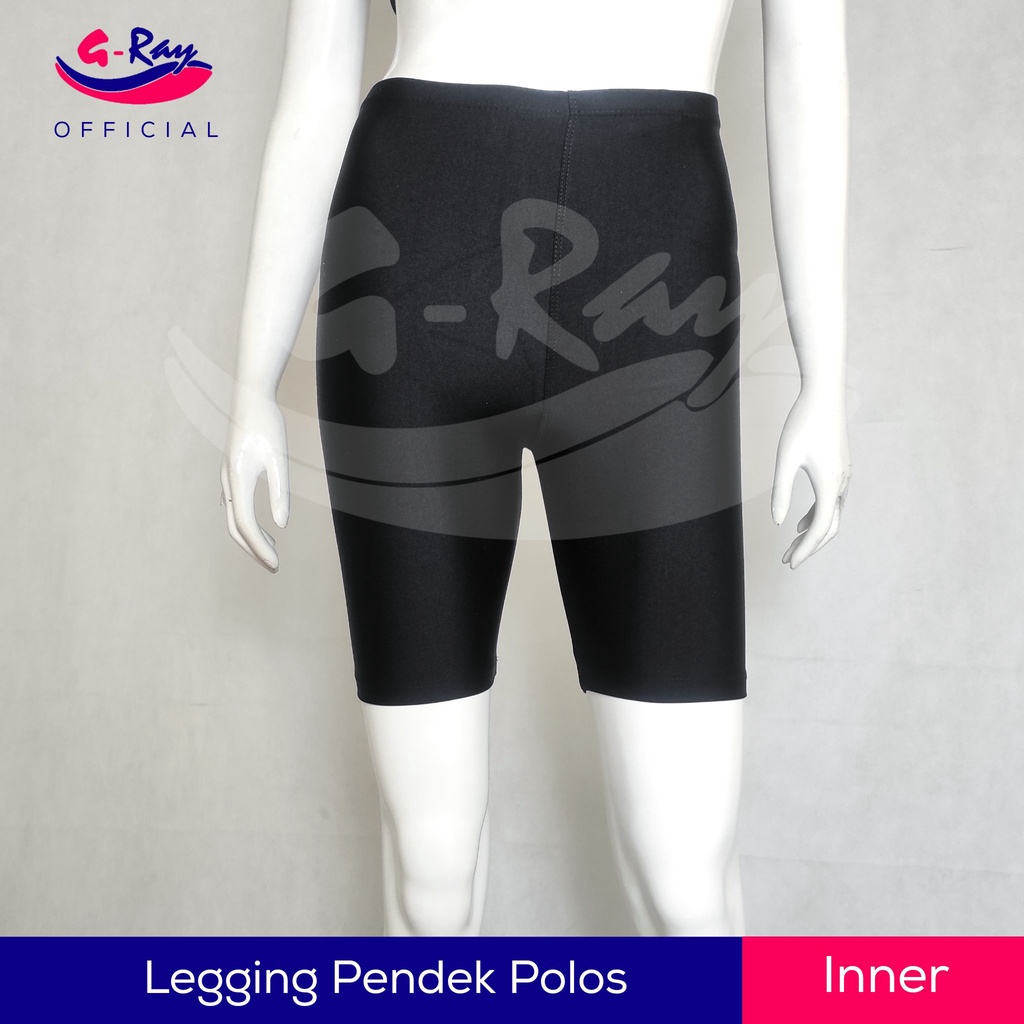 Legging Lycra Pendek (45cm) / Legging Daleman / Legging Hotpant/ Legging Paha/ Legging Short | G-Ray