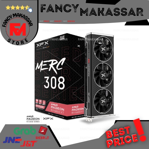 VGA XFX Radeon RX 6600 XT BLACK 8GB DDR6 SPEEDSTER MERC308 - TRIPLE FA