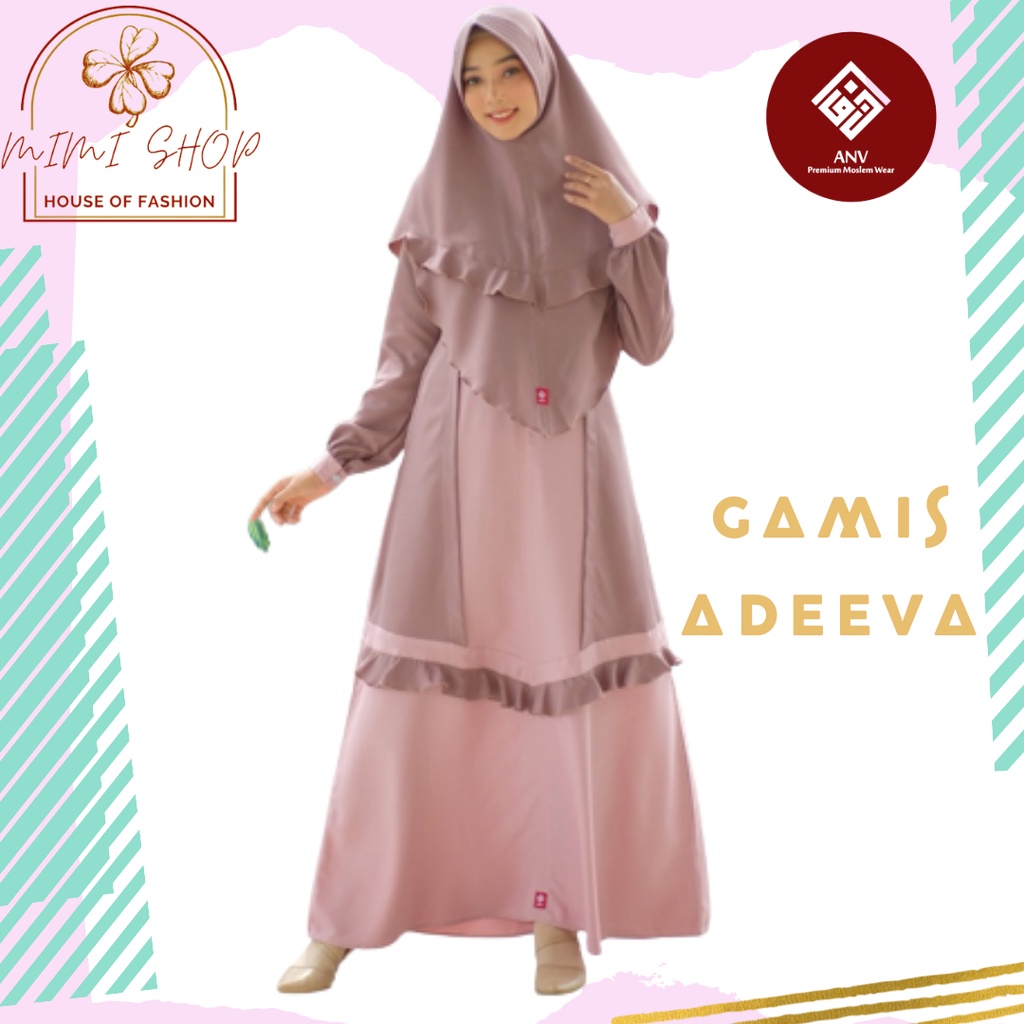 GAMIS DEWASA GAMIS ANV GAMIS COUPLE GAMIS KELUARGA GAMIS SARIMBIT Gamis Adeeva ANV Serimbit Dewasa P