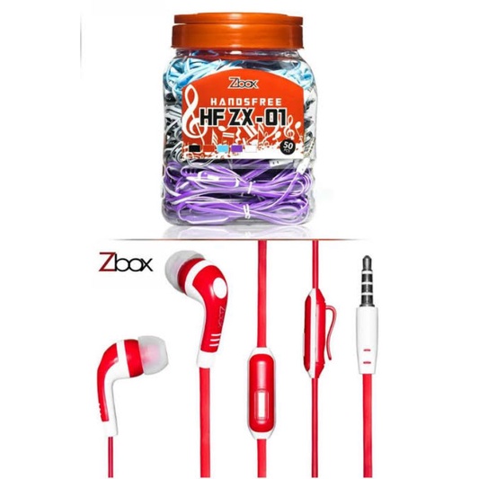 HEADSET EXTRA BASS + MIC TELEPHON EAROHONE WARNA CANDY BY Z-BOX [Z-X01]