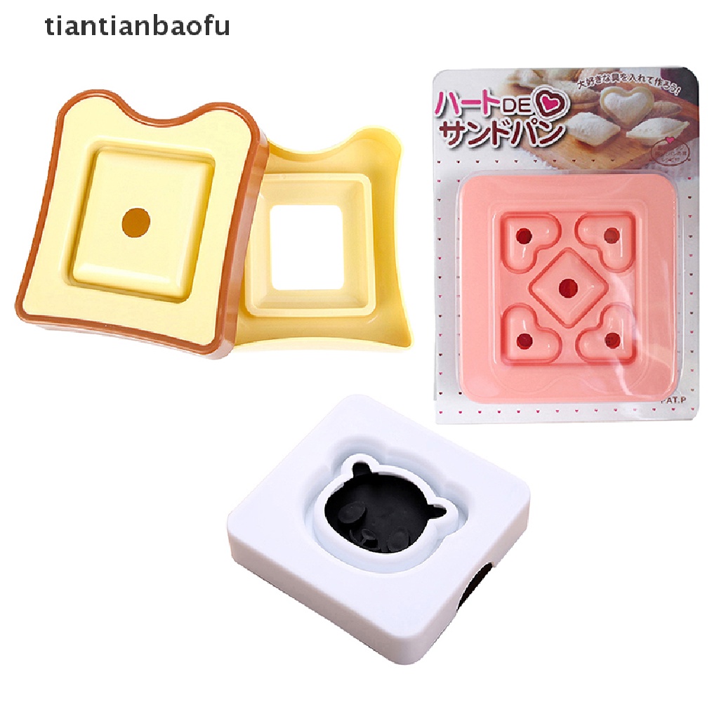 (tiantianbaofu) Cetakan Pemotong Roti / Sandwich / Kotak Bekal Motif Kartun Untuk Anak