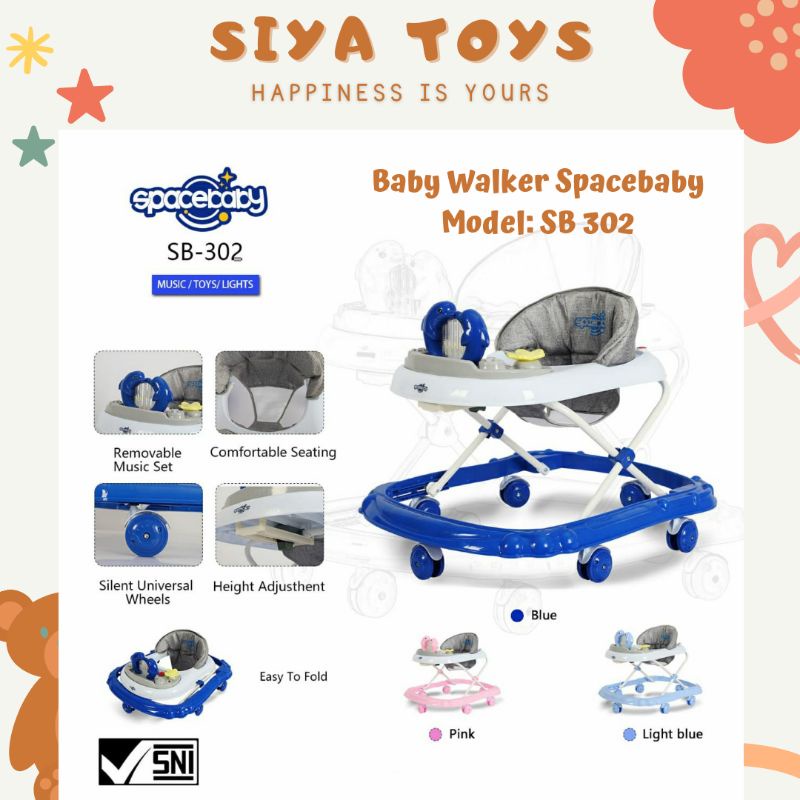 SIYA ✨ FREE KARDUS &amp; BUBBLEWRAP Baby Walker Apollo Space Baby SB 302 306 307 309 315 316 317 PMB BW-01 Bantu Belajar Jalan Bayi SB302 SB306 SB307 SB309 SB316 SB317 SB315 Dorongan Music Tajimaku TJM BW 306 BW 307 Musik ME