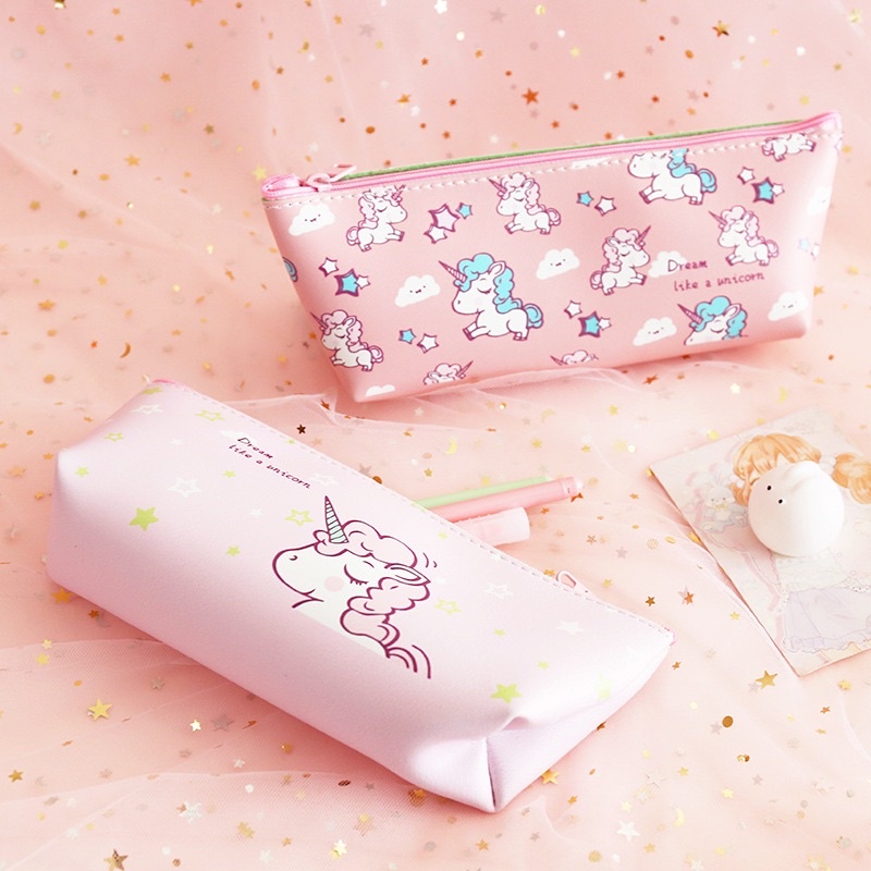 kotak pensil tempat pensil pencil case unicorn tempat pensil motif TP1