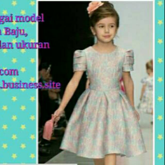 POLA PRODUKSI DRESS ANAK 029 [ Pola Baju Sewing Pattern ]