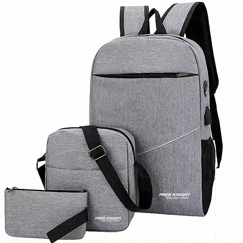 COD Highland Tas Ransel 3 in 1 Anti Air USB Charger Waterproof Backpack Tas Sekolah Kerja TR801