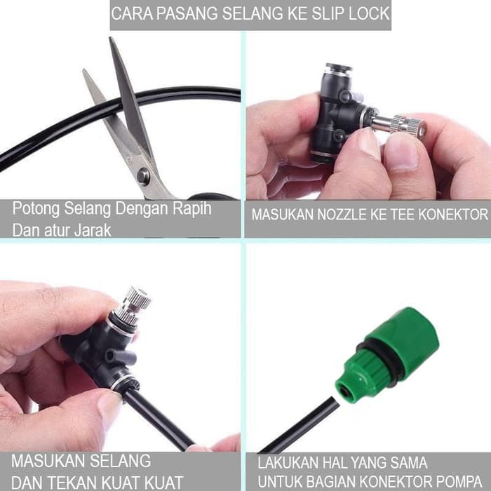 Paket A - Misting / Kabut/ Embun 10 Titik Nozzle Slip Lock