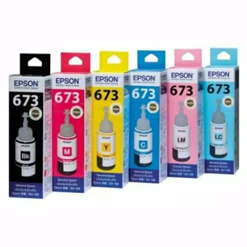 Paket Tinta Epson 673/T6731/L800 [B/C/M/Y/LC/LM]