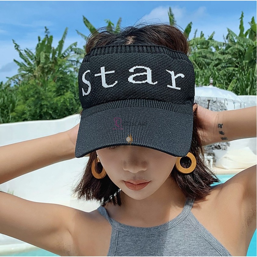 TOPI SENAM PANTAI GOLF SPORT SEPEDA AEROBIK SUMMER TENNIS TENIS RAJUT PELINDUNG UV RAJUT WANITA PRIA ZE