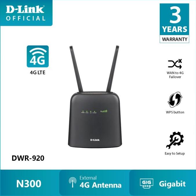 D-Link DWR-920 Wireless N300 4G LTE Router