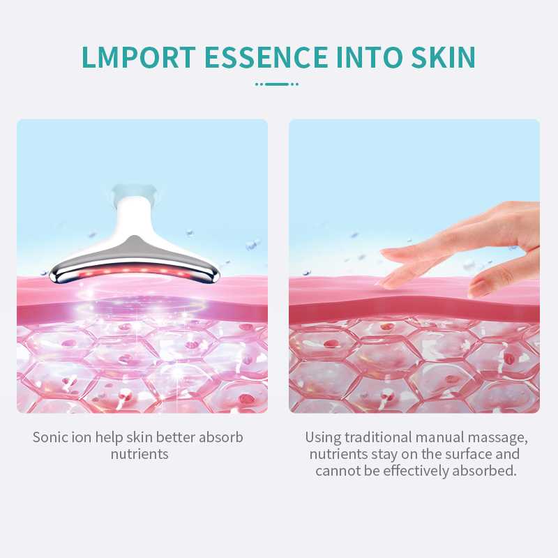Alat Setrika Wajah leher Terapi Kecantikan LED Photon Pemijat Perawatan Kulit Anti Anging keriput ANLAN Neck Face Beauty Device 3 Colors LED Photon Therapy Skin Tighten Reduce Double Chin Anti Wrinkle Remove Skin Care Tools-6