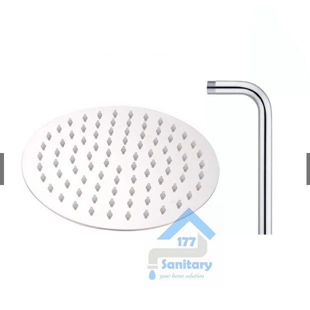 Wall Shower Bulat Stainless 8inch D23A - Kepala Shower Tanam Paip hujan Stenlis bulat 20cm WS42/WSB42