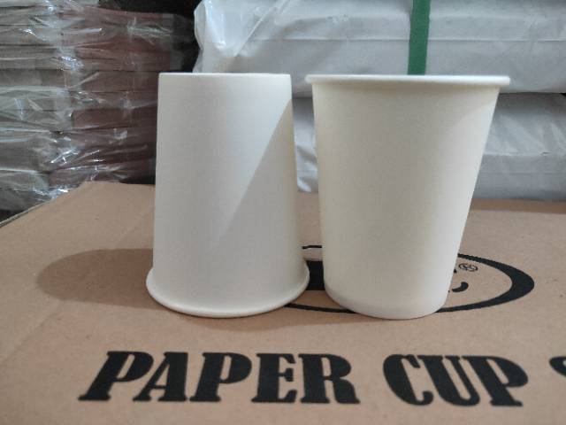 Paper Cup 8OZ &amp; 9OZ Polos 50pcs / gelas kertas kopi tahan panas 8 OZ