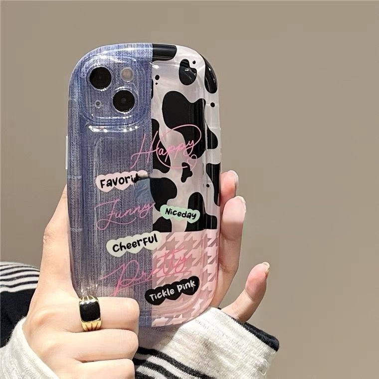 Case Motif Sapi Denim Untuk iPhone 12 13 11 Pro Max X Xs Max Xr