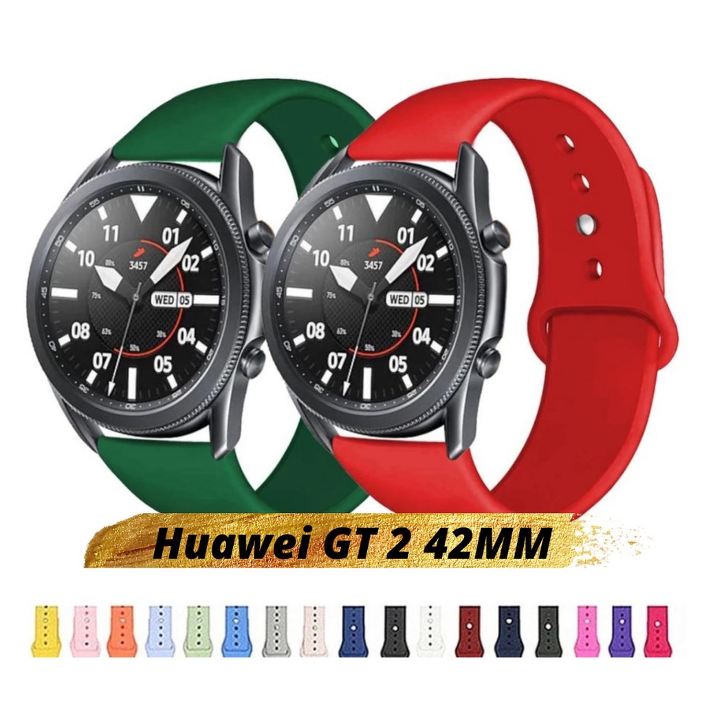 TALI JAM TANGAN STRAP HUAWEI WATCH GT 2 / GT2 42MM - STYLIS APPLE RUBBER 20MM SMARTWATCH
