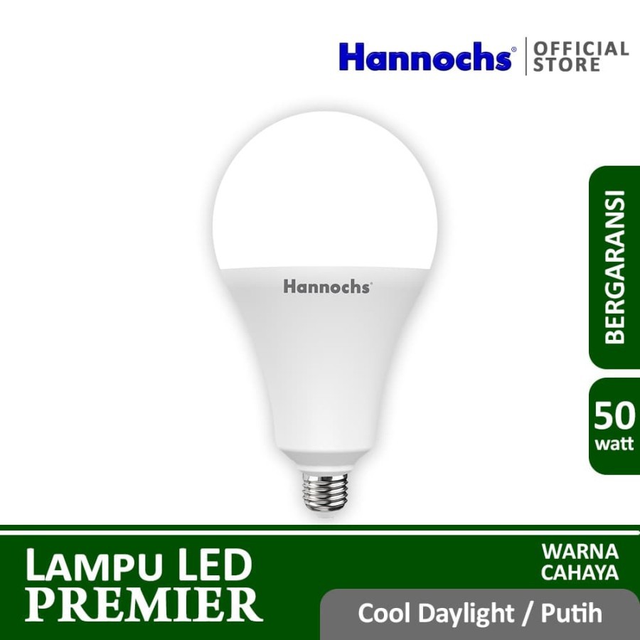 HANNOCHS PREMIER 50 WATT - Bola Lampu LED E27 50 Watt - Garansi 1 Tahun