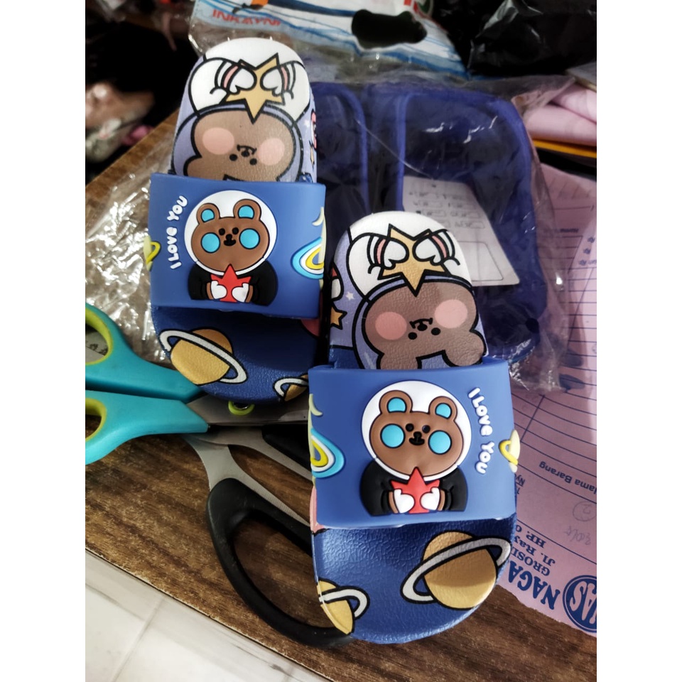 Sandal flip flop Anak Karakter BT21 BTS balance 009-s2 24-35/ sandal anak kekinian /sadal bt21 bts