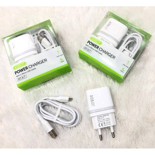 CHARGER ROBOT 5V/1A MICRO USB PENGISIAN CEPAT & STABIL