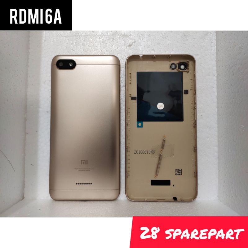 BACKDOR / TUTUP BELAKANG XIAOMI REDMI 6A 1SIM / 2SIM ORIGINAL