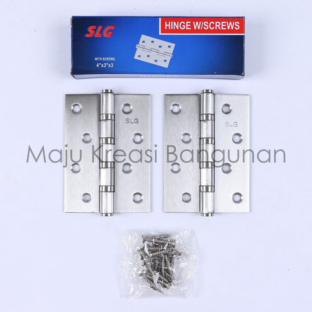 Engsel Tebal Merk SLG 4&quot; Stainless Steel Pintu Jendela 4 Inch Inci 4Inch 4Inci Kuat