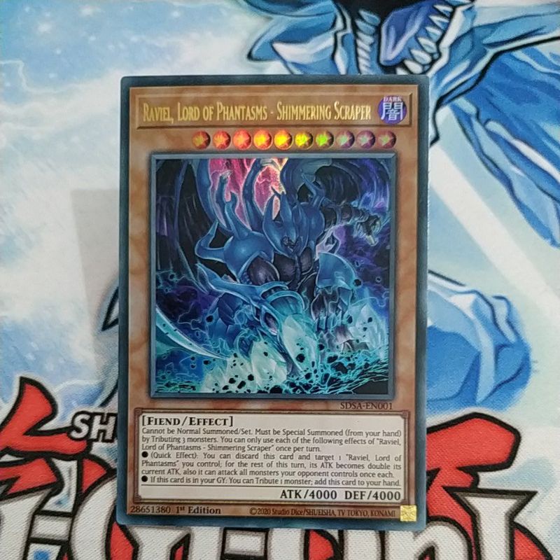 yugioh raviel lord of phatasms shimmering scraper SDSA ultra rare original