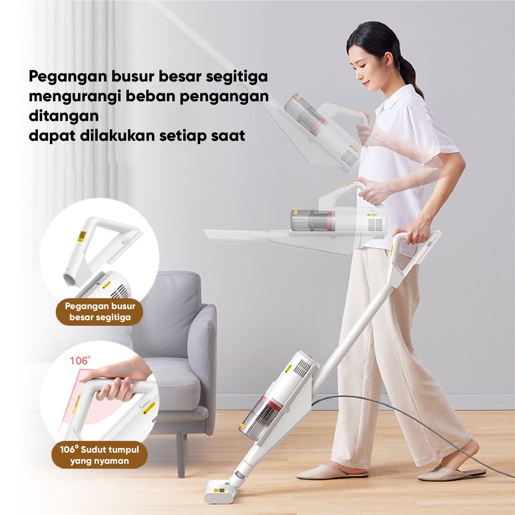 【NEW】Deerma DX888 Portable Handheld Vacuum Cleaner Lightweight Design Can Wall Storage