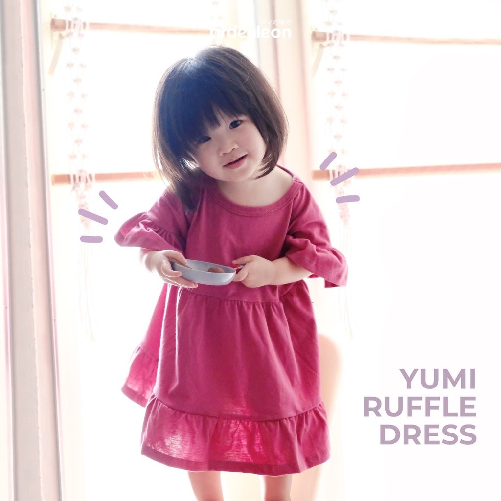 Ardenleon Yumi Ruffle Dress | Dress Baju Terusan Bayi Anak Perempuan