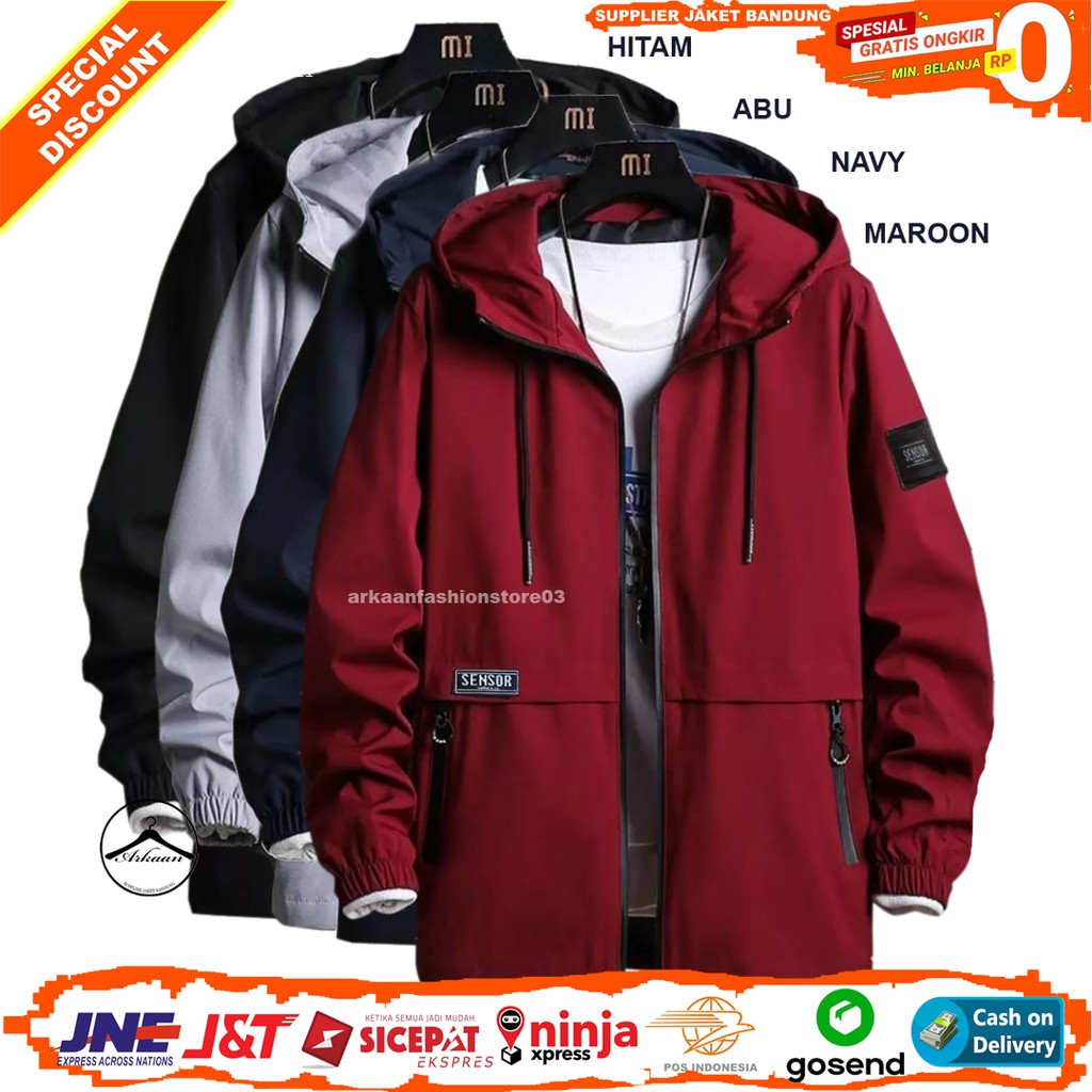 [COD] AKN JAKET HOODIE OUTDOR PRIA / JAKET OUTDOR TASLAN ANTI AIR WATERPROOF ORIGINAL SENSOR