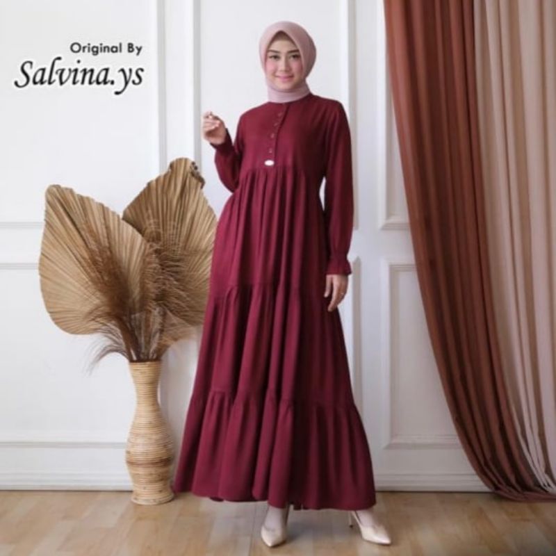 Gamis Salvina polos bahan uniqlo