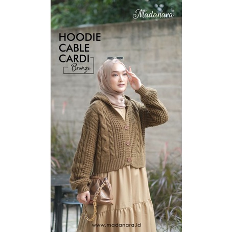 HOODIE CABLE CARDI BY MADANARA