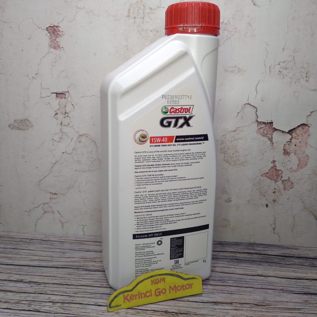 Oli Castrol GTX 15W-40 1 Liter Bensin - Castrol GTX 15W-40