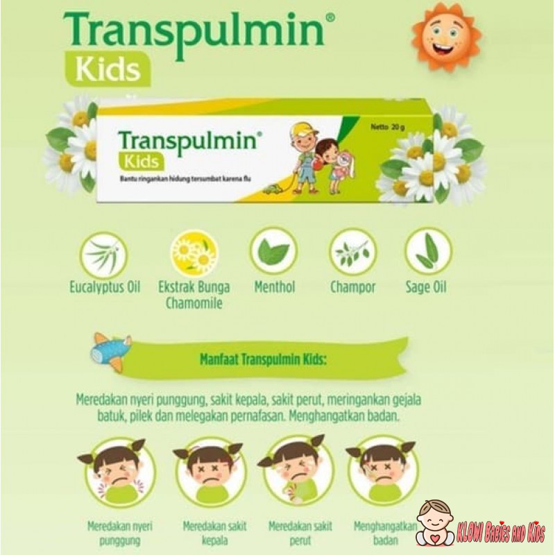 TRANSPULMIN KIDS 20gr, BALSAM ANAK, SALEP ANAK,RINGANKAN HIDUNG TERSUMBAT